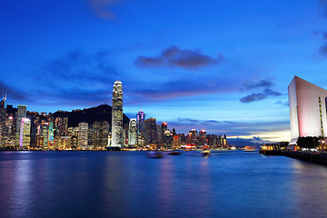 Image showing Hong Kong skyline at night