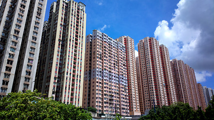 Image showing public apartment block in Hong Kong