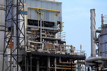 Image showing Industrial building, Steel pipelines