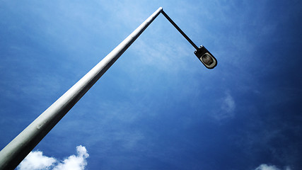 Image showing street light with blue sky