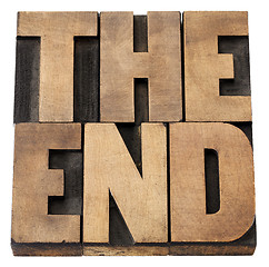 Image showing the end in wood type