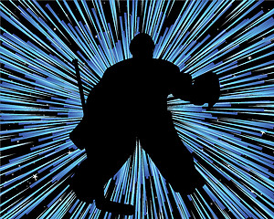 Image showing Hockey player silhouette