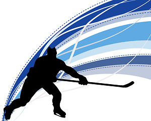 Image showing Hockey player silhouette