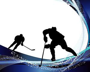 Image showing Hockey player silhouette