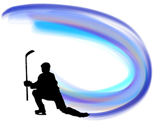 Image showing Hockey player silhouette