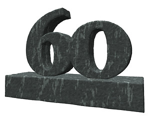 Image showing number sixty monument