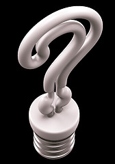 Image showing Question: Query mark light bulb isolated 