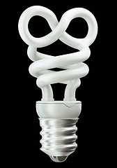 Image showing Endlessness or infinity symbol light bulb isolated