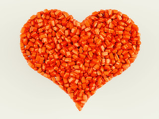 Image showing  Red Candies heart shape 