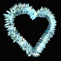 Image showing  jealousy and sharp love: crystal heart shape