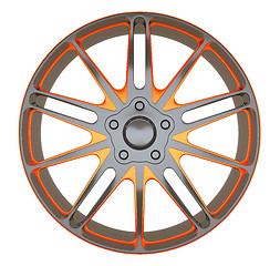 Image showing Alloy wheel or disc of sportcar isolated