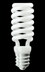 Image showing Side view of Energy efficient light bulb isolated