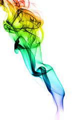 Image showing Abstract gradient fume pattern on white