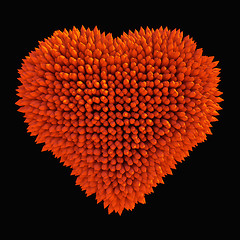 Image showing Dangerous love: sharp acidotus heart shape isolated