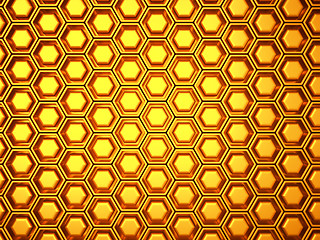 Image showing Wealth: gold background with cells or combs