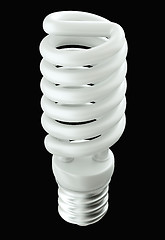 Image showing Fluorescent Energy efficient light bulb isolated 