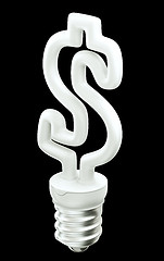 Image showing Money idea: Dollar ccurrency symbol light bulb