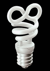 Image showing Endlessness symbol light bulb isolated