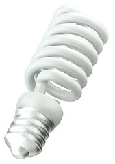 Image showing Energy efficient light bulb isolated over white