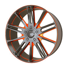 Image showing Vehicle alloy disc or wheel isolated