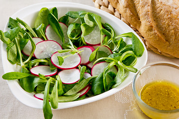 Image showing Radish with Corn salad salad 