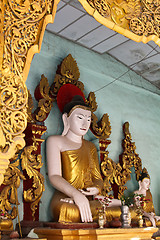 Image showing Buddha statue in a temple in mandalay