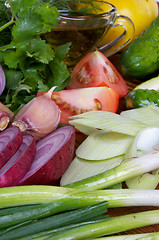 Image showing Making Vegetable Salad