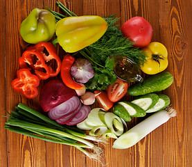 Image showing Ingredients of Vegetable Salad