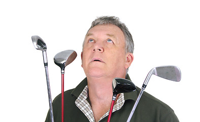 Image showing Praying Golfer
