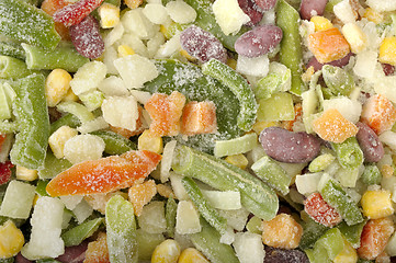 Image showing background of different  frozen vegetables