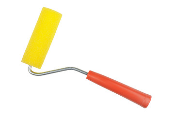 Image showing new paint roller isolated on a white background
