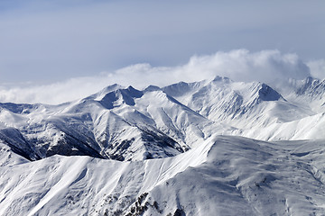 Image showing Winter mountains in haze
