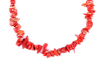 Image showing red coral beads