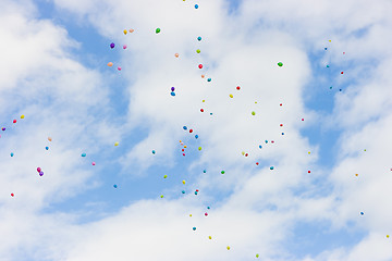 Image showing balloons in the sky