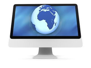 Image showing Blue Earth on computer screen