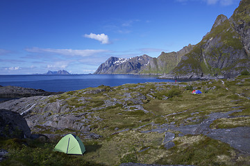 Image showing Camping on Lofoten