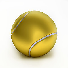 Image showing Gold tennis ball