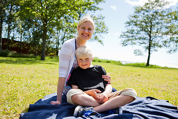 Image showing Mother and son