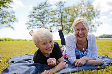 Image showing Mother and son