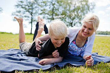 Image showing Mother and son