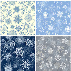 Image showing seamless snowflakes background