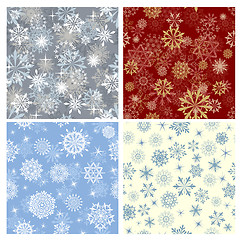 Image showing seamless snowflakes background