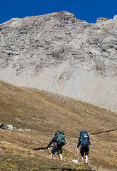 Image showing Hiking in The Alps