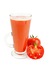 Image showing Juice tomato in a tall glass