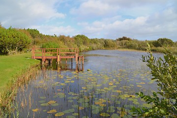 Image showing pier on a lake