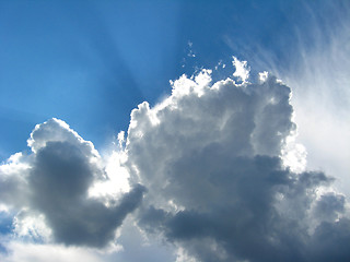 Image showing Evening landscape with clouds