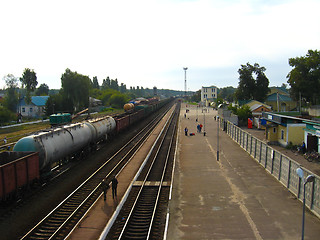 Image showing View on a railway junction