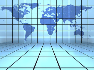 Image showing World map background