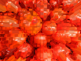 Image showing abstract background of red ripe tomatoes