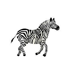 Image showing Running zebra